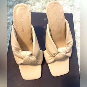 Azalea Wang knot beige tan sandal size 7